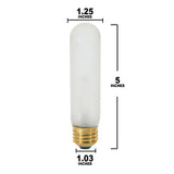 Satco S3701 25W 120V T10 Frosted E26 Medium Base Incandescent light bulb - BulbAmerica