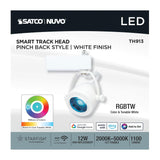 Satco 12W LED Track Head Pinch Back White Finish_3