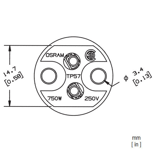 OSRAM TP-57 GU/GX/GZ 4, G/GX/GY/GZ 6.35 lamp holder – BulbAmerica