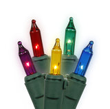 100 Multi Color Lights Green Wire 46ft. Christmas Set