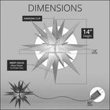 14" Green Moravian Star Light_1