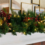 9' x 14" Winchester Fir Prelit Garland, 100 Lights - BulbAmerica