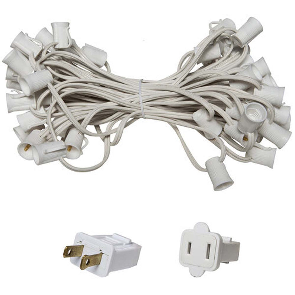 C9 E17 Base Light Stringer, 100' Length, 12" Spacing, 10 Amp SPT2