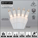 20 Clear Craft Lights 4" Spacing - BulbAmerica