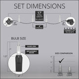 50 Clear Mini Lights 4" Spacing - BulbAmerica