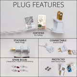100 Clear Mini Lights 4" Spacing_4
