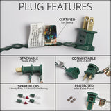 100 Green Mini Lights 6" Spacing_4