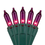 100 Purple Mini Lights 6" Spacing