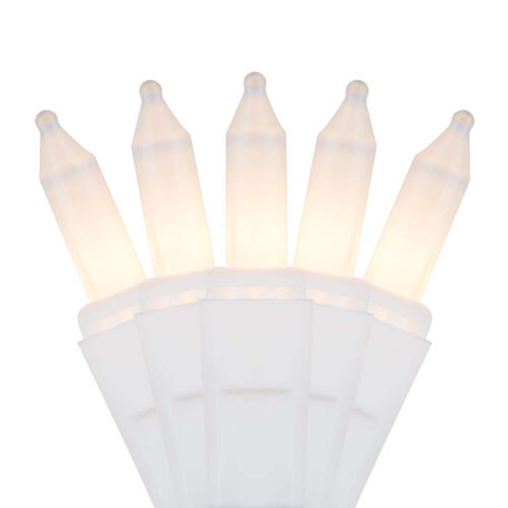 100 Clear Frost Mini Lights 6" Spacing