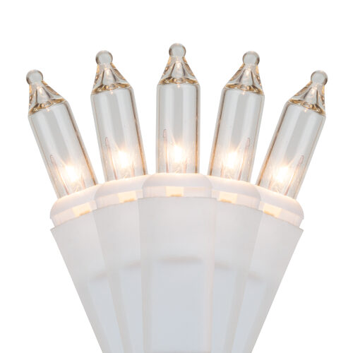 Commercial 150 Clear Mini Lights, Lamp Lock 6" Spacing