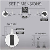 82w Commercial 200 Clear Mini Lights Lamp Lock  4.5" Spacing_1