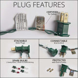 82w Commercial 200 Clear Mini Lights Lamp Lock  4.5" Spacing_5