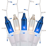 150 Blue, Clear Mini Icicle Light Set