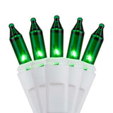 100 Green Mini Lights 2.5" Spacing