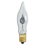 2Pk - C7 Flicker Flame Transparent Clear, 3.5 Watt Light Bulbs