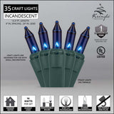 35 Blue Craft Lights 4" Spacing - BulbAmerica