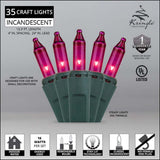 35 Pink Craft Lights 4" Spacing - BulbAmerica