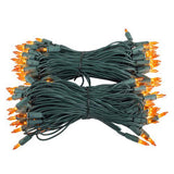 100 Amber / Orange Mini Lights, Lamp Lock 6" Spacing_3