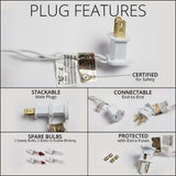 100 Clear Mini Lights, Lamp Lock 6" Spacing_4