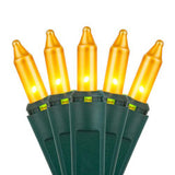 100 Gold Frost Mini Lights, Lamp Lock 6" Spacing