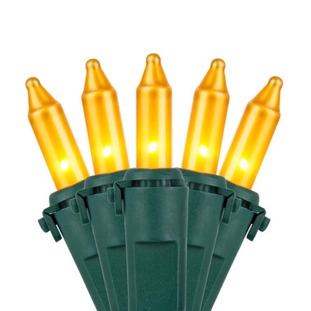 50 Gold Mini Lights, Lamp Lock 6" Spacing