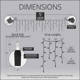 100 Clear Mini Icicle Light Set - BulbAmerica