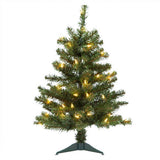 2' Douglas Fir Table Top Tree, Multicolor Lights