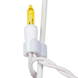 White 1/4" Sculpture Clip, 100 Pack - BulbAmerica