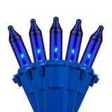 50 Sky Blue Mini Lights, Lamp Lock, 6" Spacing