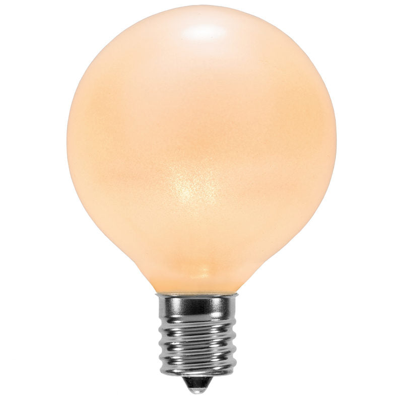 7W G50 Transparent Pearl White E17 Intermediate Triple Dip Globe Light