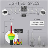C7 Traditional Bubble Lights, 7-Light Set, Multicolored Lamps - BulbAmerica