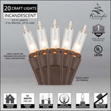 20 Clear Craft Lights 4" Spacing - BulbAmerica
