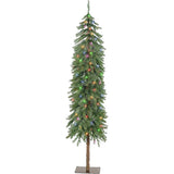5' Alpine Slender Tree, Clear Lights