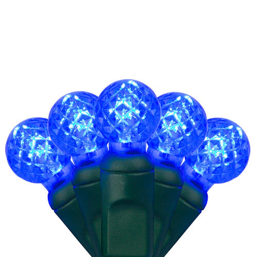 70 Blue G12 LED String Lights 4" Spacing