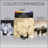 25 Warm White C7 LED Christmas Lights 8" Spacing_2