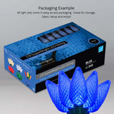 25 Blue C9 LED Christmas Lights 8" Spacing_4