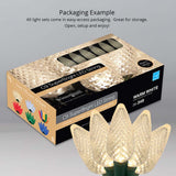 25 Warm White C9 LED Christmas Lights 8" Spacing_3