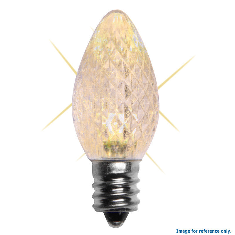 C7 LED Christmas Lamp Twinkle Warm White Light - 25 Bulbs