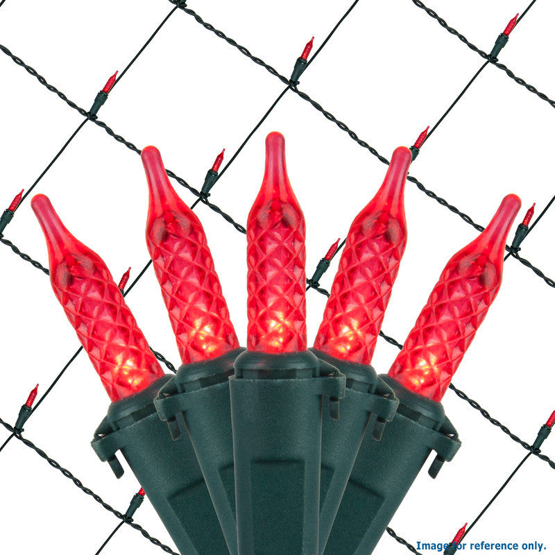 4x6 Ft. M5 LED Net Lights - 100 Red Lamps