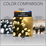 50 Warm White 5mm LED Christmas Lights 6" Spacing - BulbAmerica