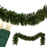 9' x 14" Dunhill Fir Prelit Garland, 100 Lights