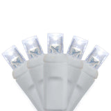 70 Cool White 5mm LED Christmas Lights 4" Spacing