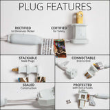 70 Warm White 5mm LED Icicle Light Set with_2