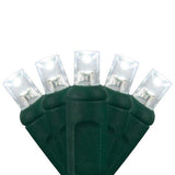 50 5mm Cool White LED Christmas Lights 4" Spacing