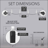50 5mm Cool White LED Christmas Lights 4" Spacing_1