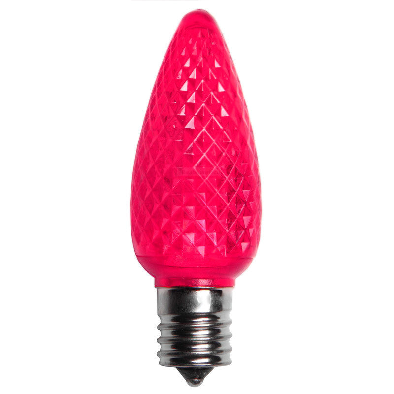 C9 LED Christmas Lamp Dimmable Pink Light - 25 Bulbs