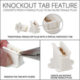 5 Pack - Female Zip Plug SPT2, White_1