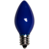C7 Blue Opaque Steady 25 Light Set 12" Spacing