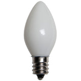 C7 White Opaque Steady 25 Light Set 12" Spacing