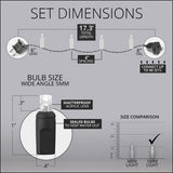 50 5mm Multi Color LED Christmas Lights 4" Spacing - BulbAmerica